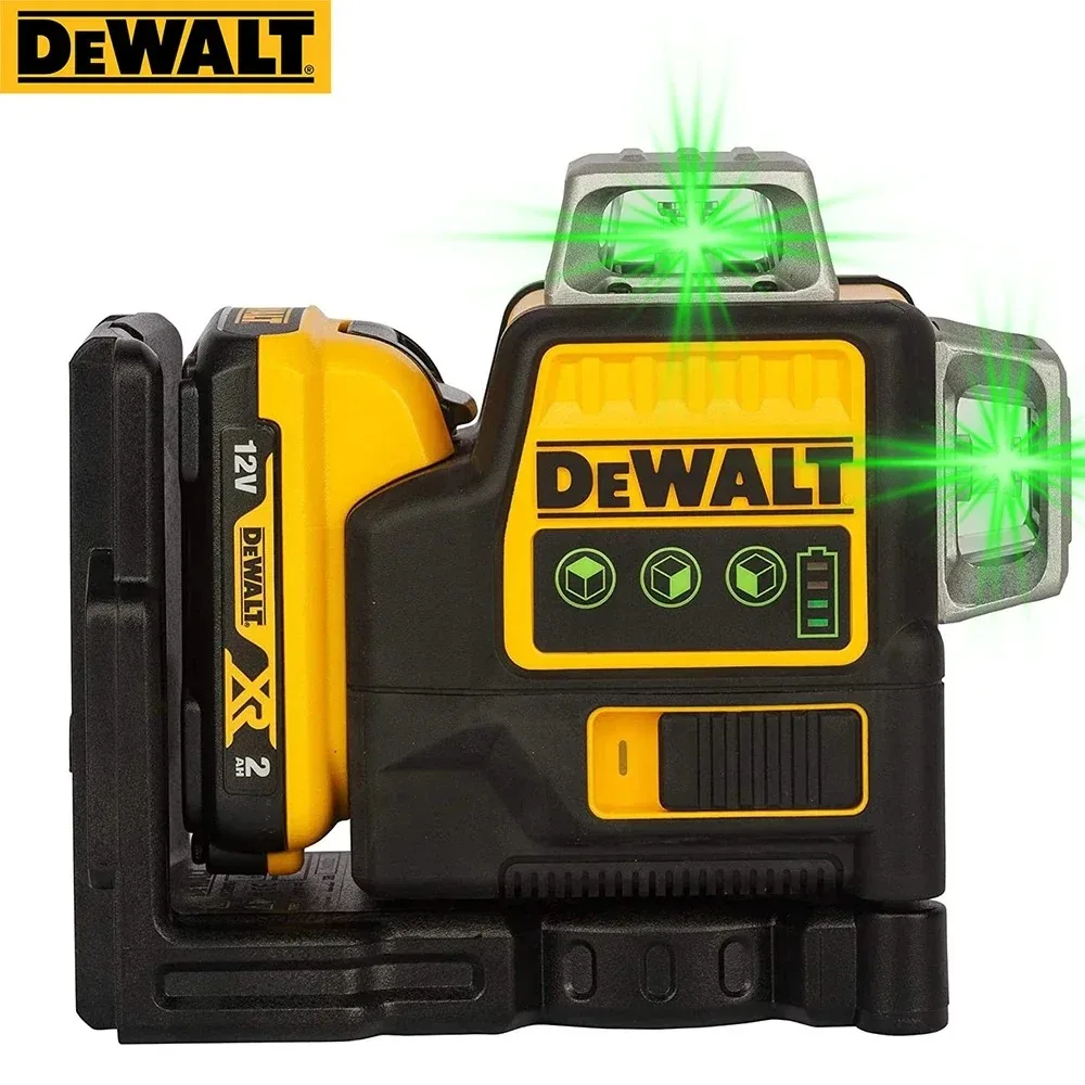 

Dewalt DW089LG 3 Sides*360 Degree Vertical 12 Lines Laser Level 12V Lithium Battery Horizontal Green Light Level Meter Outdoor