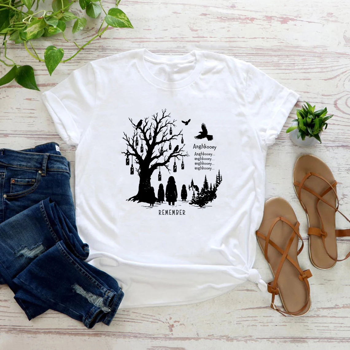 Anghkooey From Inspired T-Shirt Horror TV Series Tee Spooky Mystery Fan Gift Faraway Tree Graphic T Shirts Unisex T-shirt Tops
