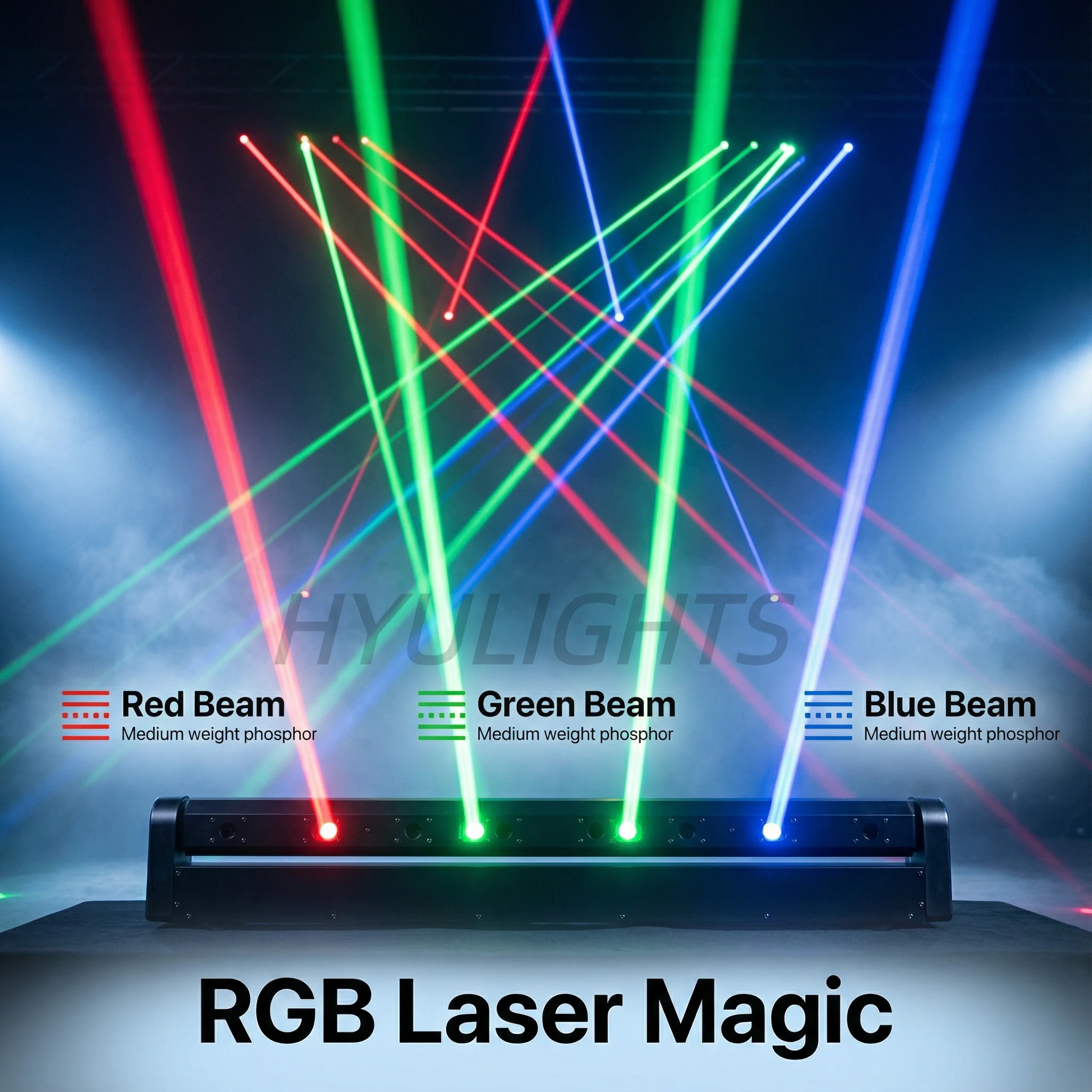 8-Augen-Strahl-Laserlicht DMX512 Bühnen-RGB-Farb-Rotations-Moving-Head-Licht DJ-Party 120W Lasershow für Party, Bar, Nachtclub – Detail 1