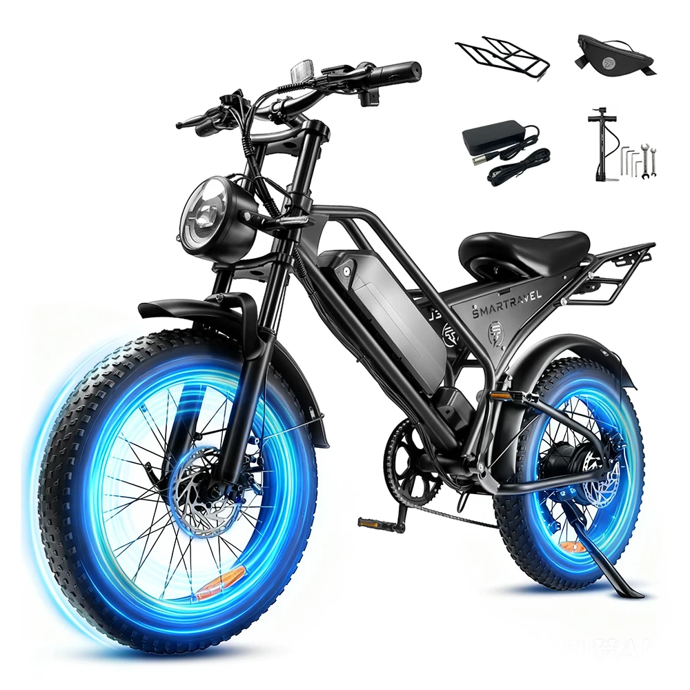 AliExpress NONE DK400 Adult Electric Bike 48V-18.2Ah Removable Battery Off-Road Motorcycle Style 20×4.0-inch Fat Tyres Suitable for All-Terrain
