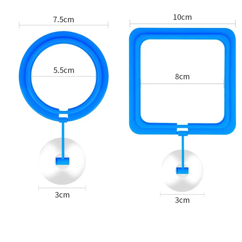 Aquarium Fütterung Ring Aquarium Station Schwimmende Tablett Feeder Quadratischen Kreis Zubehör Fisch Futter Feeder Saugnapf – Detail 6