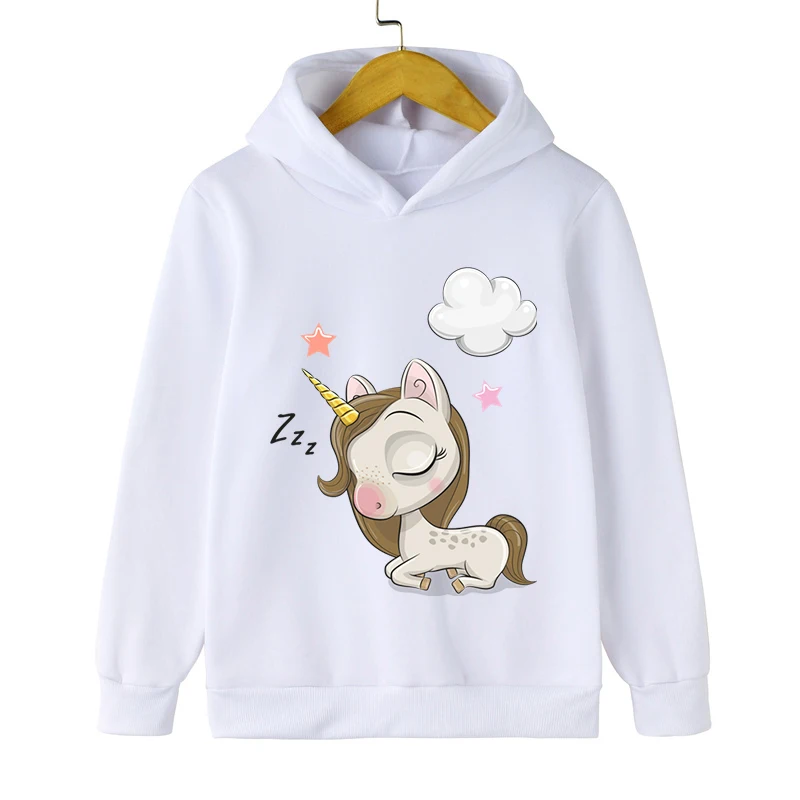 Children Hoodie Lazy Unicorn Clothing Boys and Girls Long Sleeve Anime Unicorn Pullovers Fashion Animal Unicorn Kids Sweatshirt