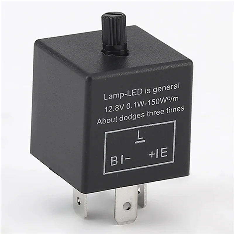 Afbeelding 3: Prominente 1 Stuk Universele 12 V 3 Pin CF14 Motorfiets LED Flasher Blinker Relais Zwart Plastic Motorfiets Schakelaar