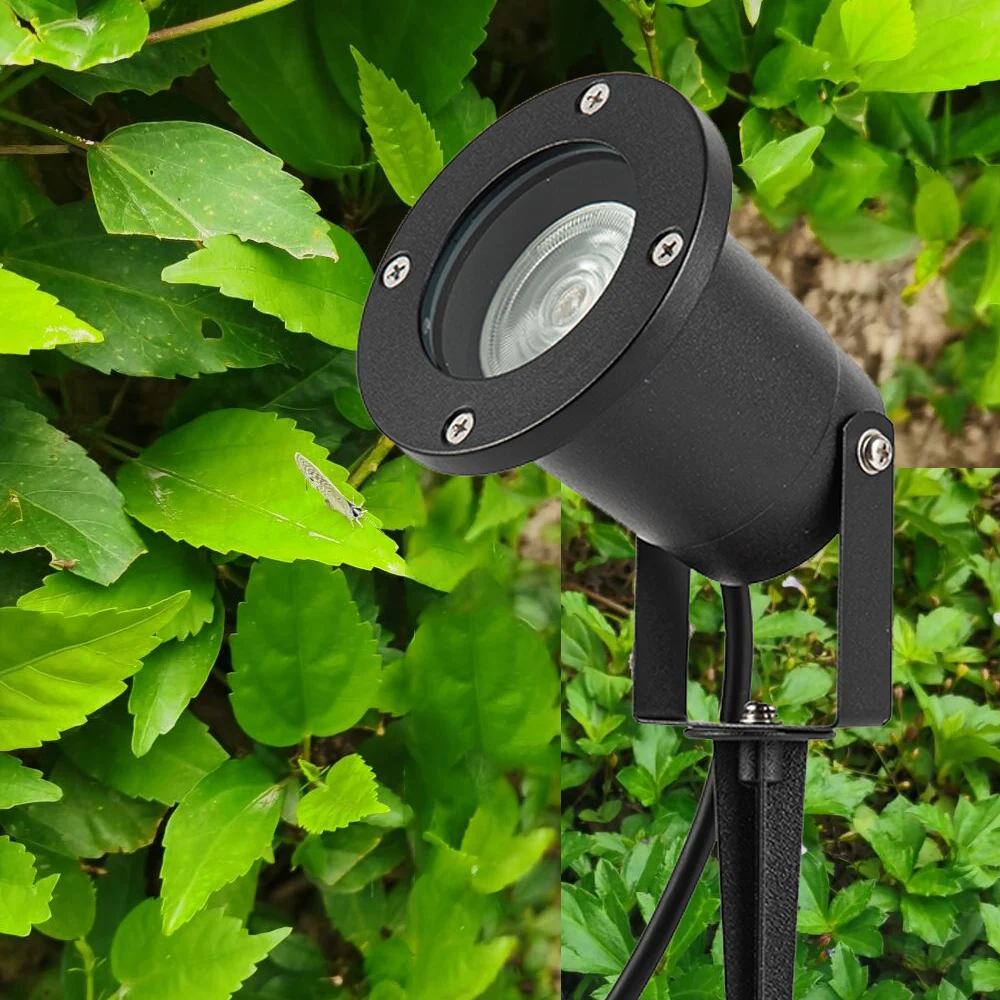 

110V 240V GU10 led 5W IP65 waterproof outdoor garden lamp landscape lawn pathway tree adjustable spot spike light