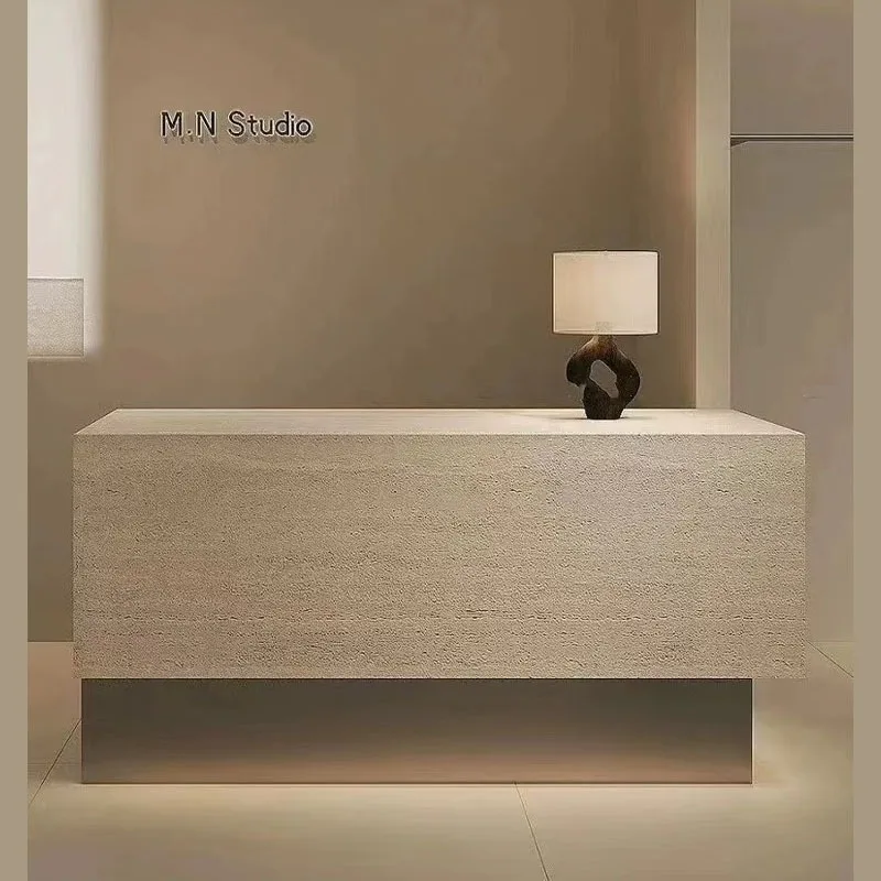 Clothing store bar checkout page store small bar imitation travertine complete barber shop front desk women's clothing store Nak