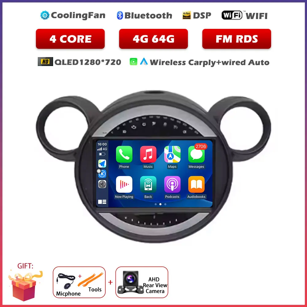 Voor BMW Mini Cooper Countryman R56 R60 2011-2013 Android 16 Auto Carplay Auto GPS Navigatie Stereo Multimedia Speler Scherm gereedschap