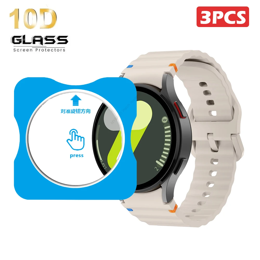 Cristal templado para Samsung Galaxy Watch 7, Protector de pantalla de 40mm, 44mm, Ultra 47mm, fácil de instalar, 1 a 3 unidades