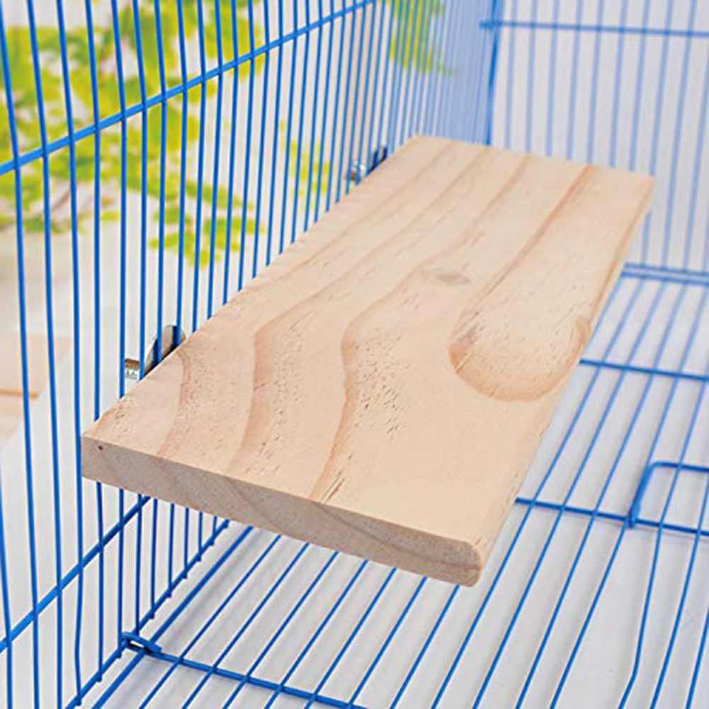 Parrot Bird Wood Perch Stand Platform Rectangle Fan-shaped Shelf Stand Board For Cockatiel Hamster Gerbil Rat Budgie Parakeet