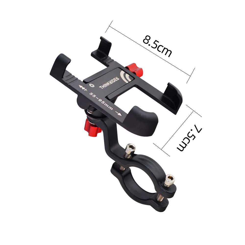 ThinkRider MTB Phone Mount Stand Bike Mobile Phone Holder 360 Rotatable Aluminum Adjustable Bicycle Non-slip Cycling Bracke