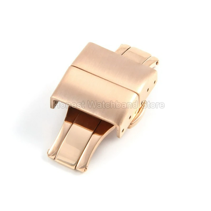 Golden Rose 316L Steel Material Turtle Back Clasp 18 20mm Fade Free Corrosion Resistant Easy Cleaning Luxury Watch Strap Buckles