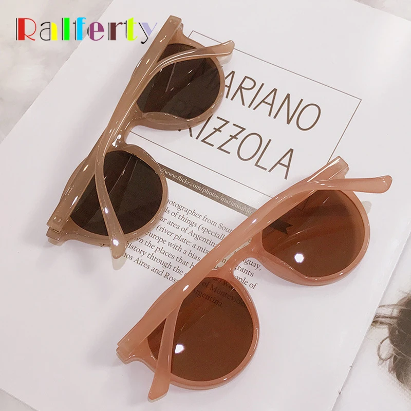 Ralferty-女性用レトロラウンドサングラス,ブランドデザイナー,ヴィンテージシェード,エレガントな女性用サングラス,uv400,m1332,韓国,2020