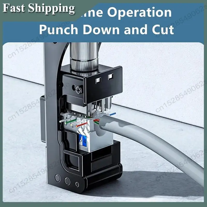 

-ABKM CAT5/5E And CAT6/6A Keystone Jack Punch Down Tool, 90 Degree Angle, Fast Termination Adapter