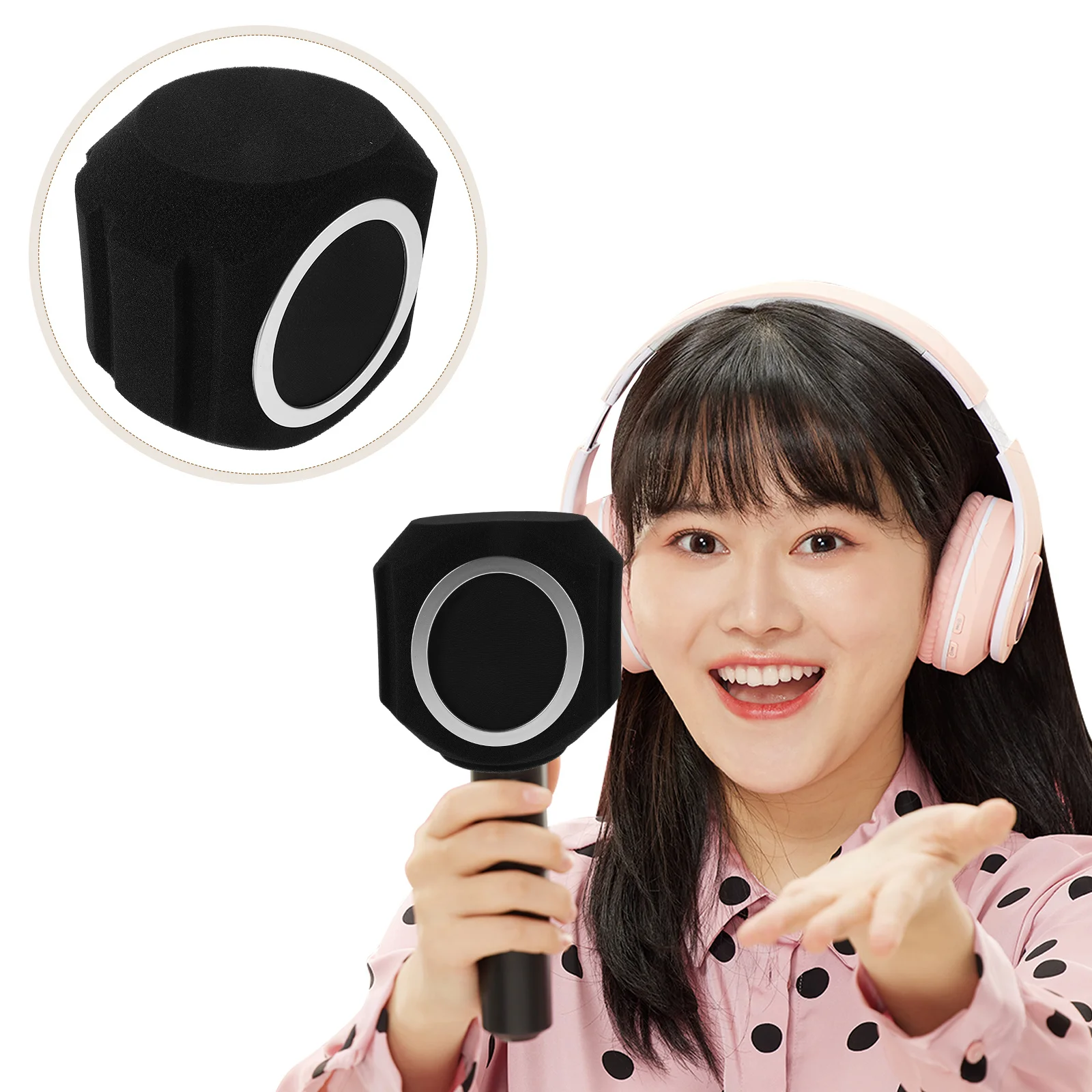 Microphone Isolation Shield Portable Compact Design for Clear High Fidelity Audio Output Recording Broadcasting Ktv