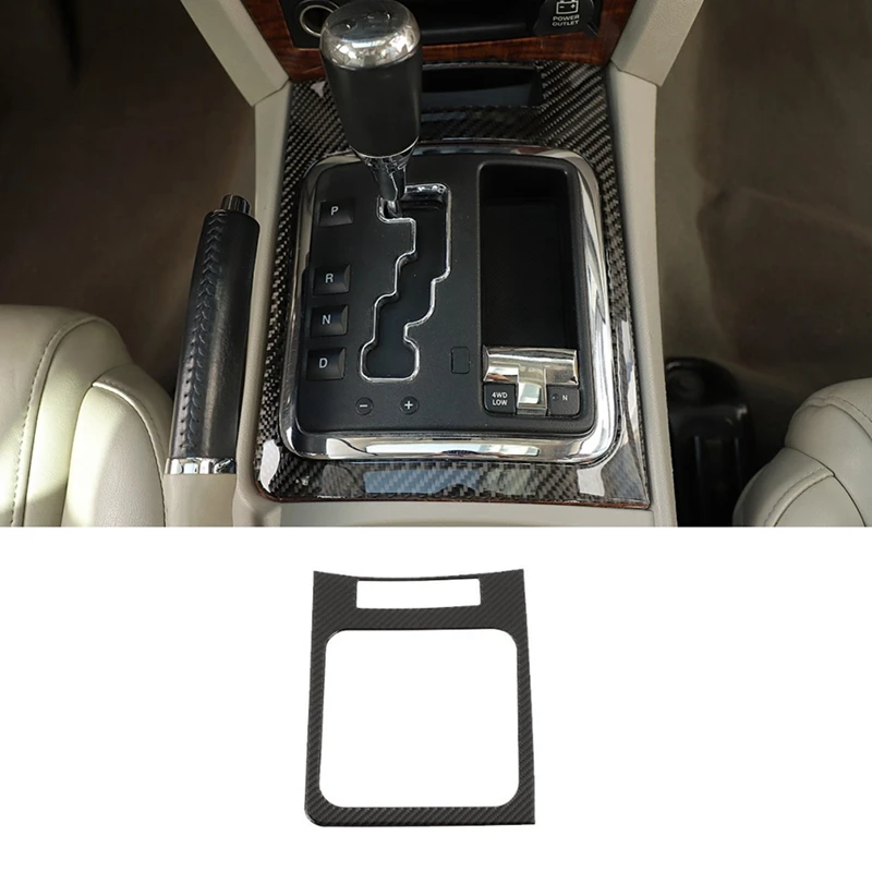 For Jeep Commander 2006-2010 Carbon Fiber Car Central Control Gear Shift Panel Cover Trim Sticker Replacement