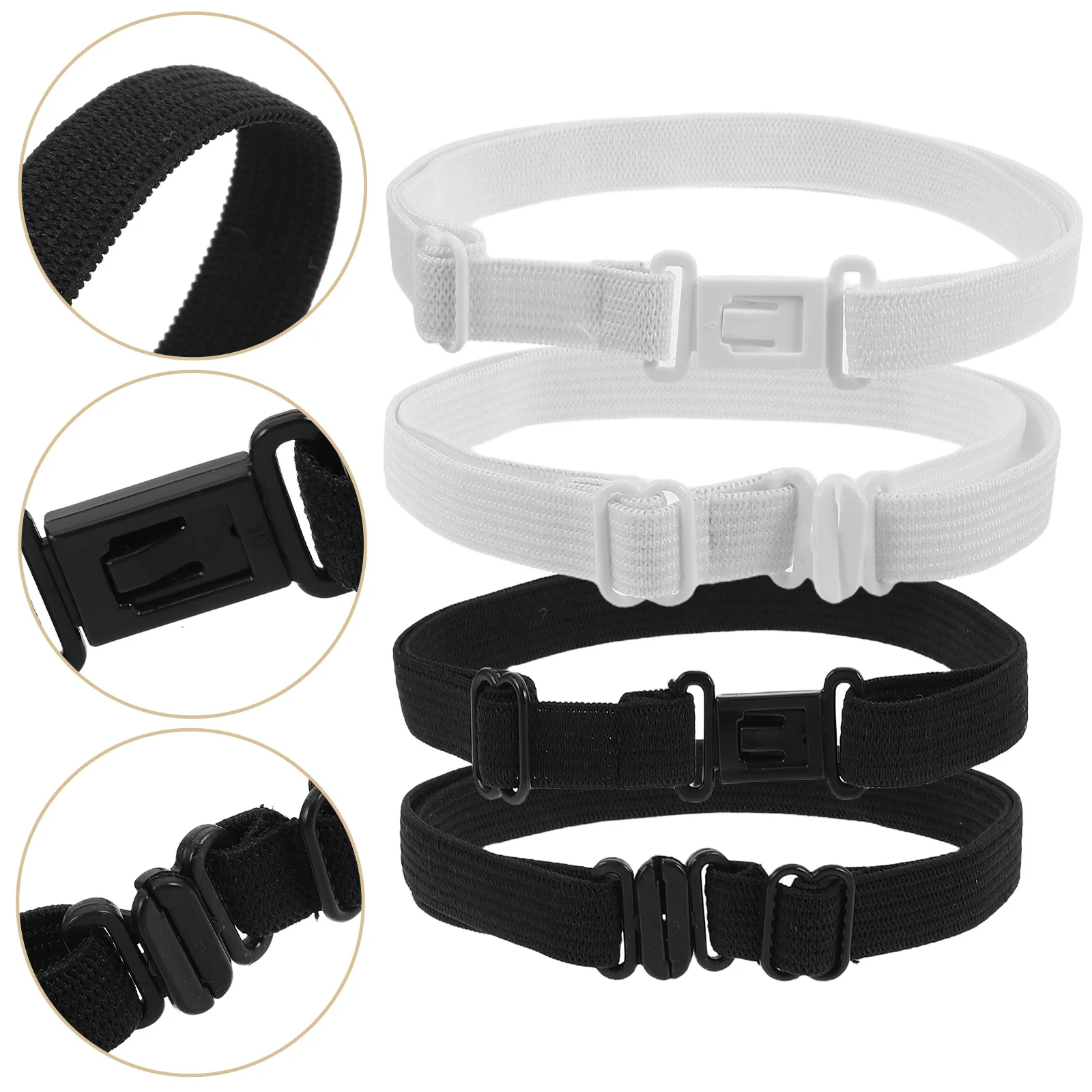 

20Pcs Elastic Strap Extender Adjustable Bow Tie Holder Comfortable Neckwear Accessory for Wedding Party Fashion