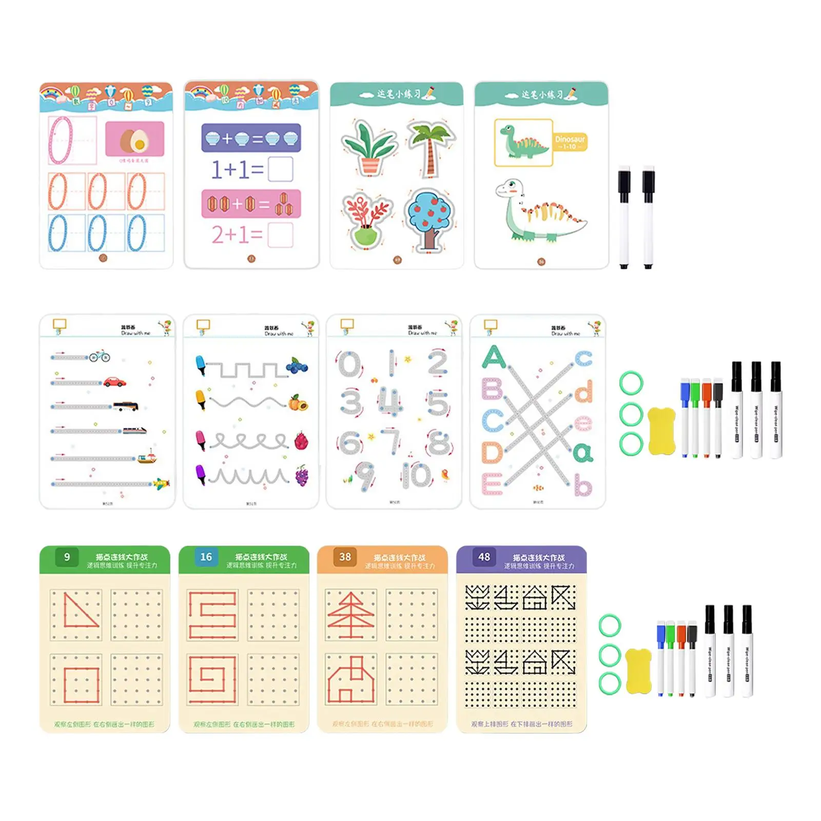 

Preschool Tracing Numbers Book Reusable Practice Copybook for Ages 3-5