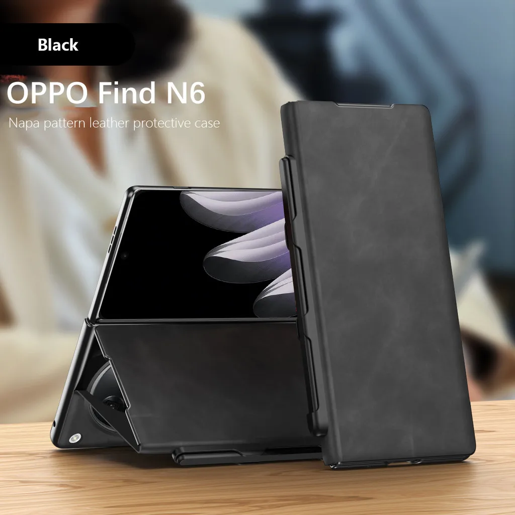Case For OPPO Find N6 N5 N3 N2 Nappa Pen Slot Flip PU Leather