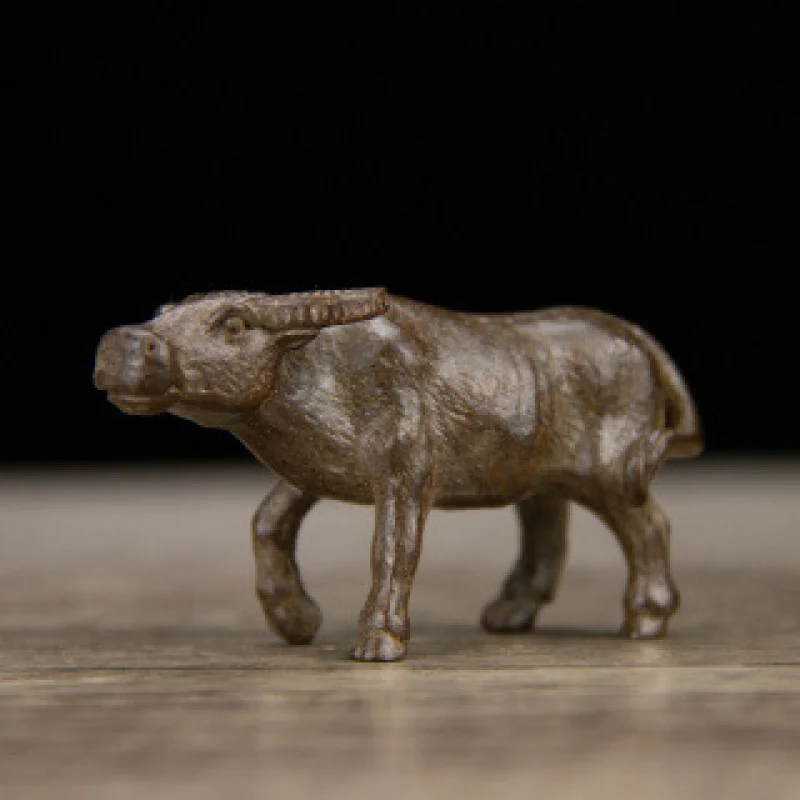 Brass Antique Buffalo Ornament Zodiac Ox Office Living Room Shop Study Desktop Decoration Craft Gift