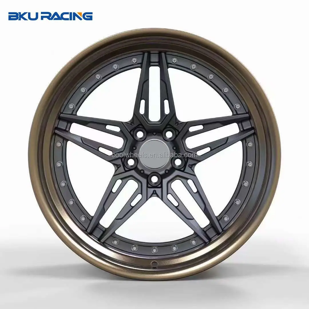 

2 Piece 3 Piece Wheels Forged 20 21 22 Inch Concave Brushed Alloy Passenger Car Wheels Rims