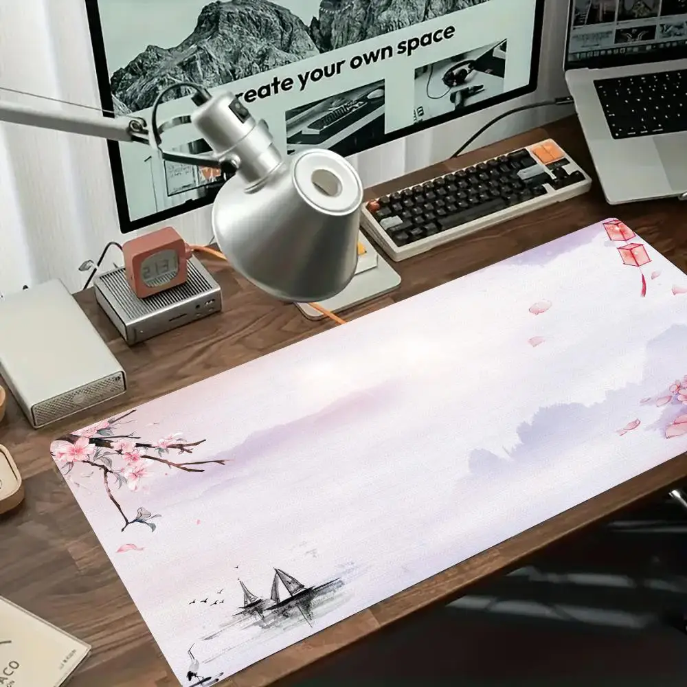 

Коврик для мыши, компьютерный коврик для клавиатуры в китайском стиле аниме, офисный ноутбук, игровые аксессуары, коврик для мыши, HD-принт, геймерский настольный коврик