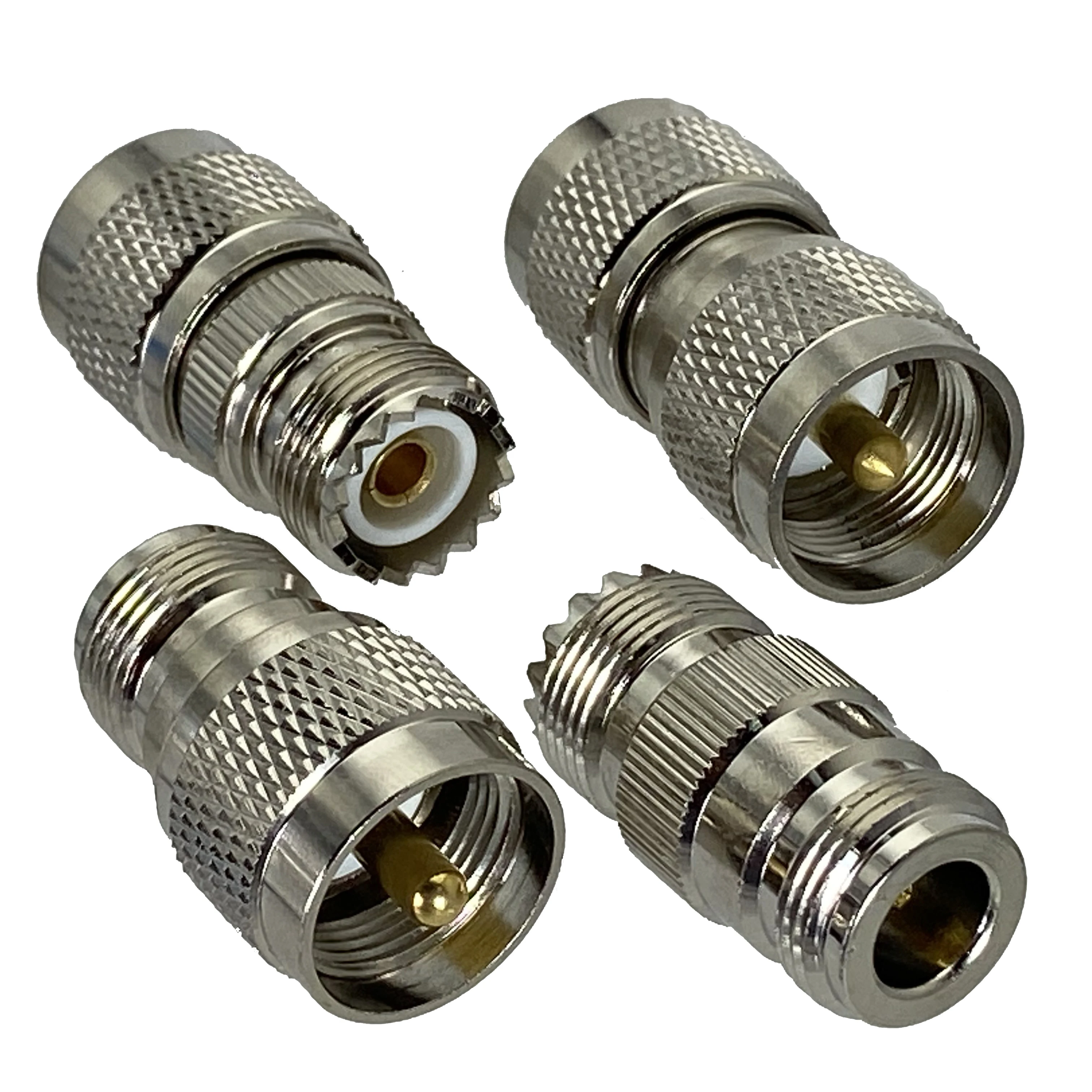 1pcs N to UHF PL259 SO239 Male Plug & Female Jack RF Coaxial adapter connector For radio antenna Wire Terminals