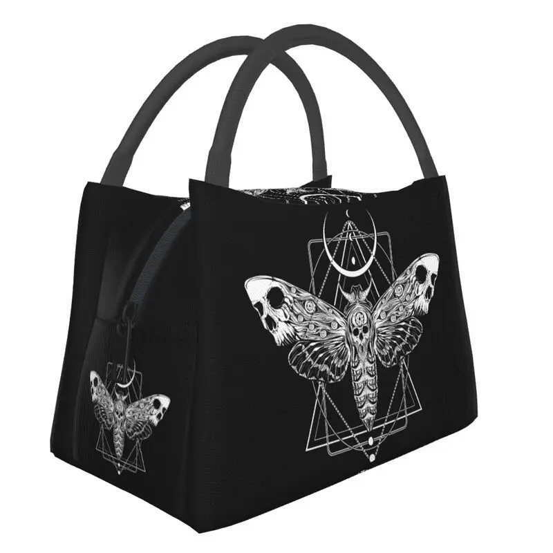 

Surreal Death Moth Lunch Box Women Waterproof Gothic Witch Cooler Thermal Food Insulated Lunch Bag Office Pinic Container