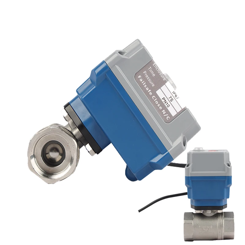 Power-off Reset Mini Motorized Electric Water Automatic Motor Operated Actuator Ball Valve AC220V/DC24V