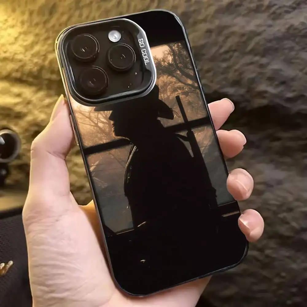 Arthur Morgan Phone Case For iPhone 17,16,15,14,13,12,11,Air Plus,Pro,Mini,Max silver fashion