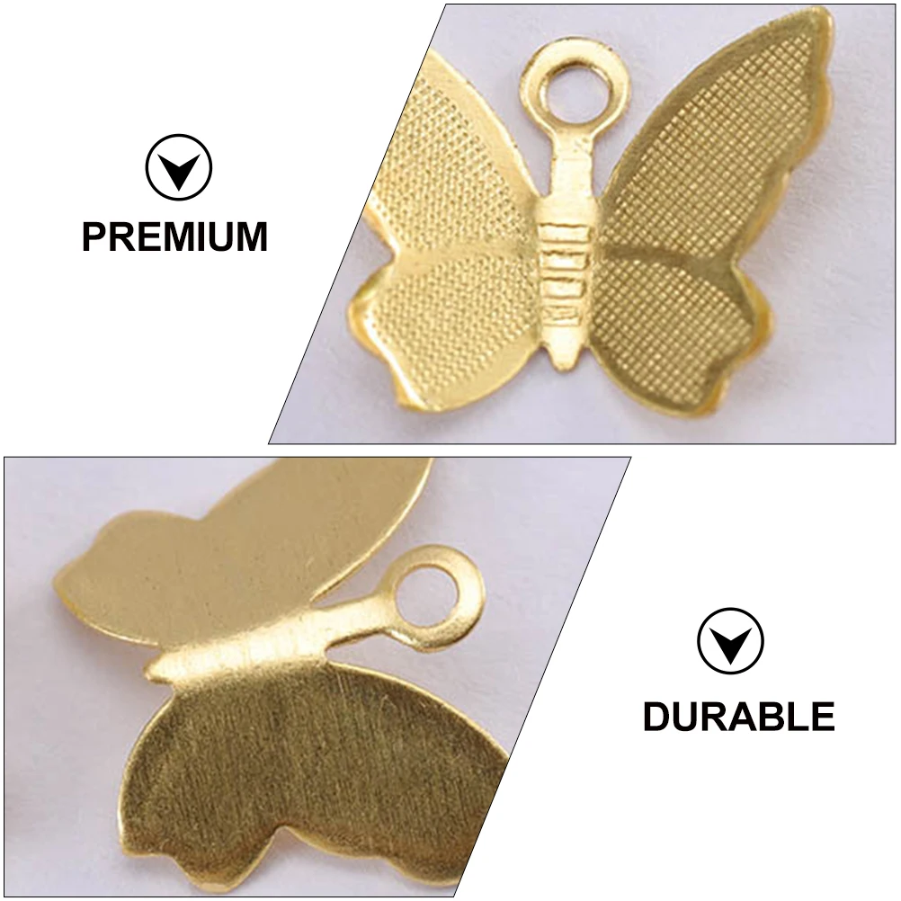

Copper Flower Sheet Decoration Butterfly Charms for Bracelets Colorful Earring Jewelry Making Bulk