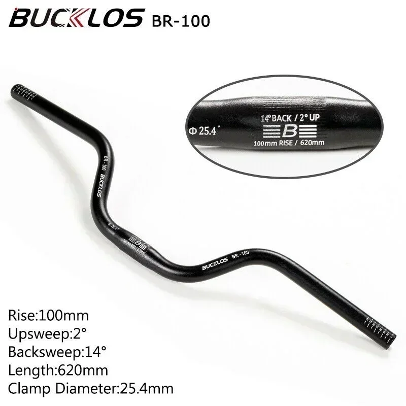 BUCKLOS MTB ハンドルバーバイク M ハンドルバー 25.4 ミリメートル