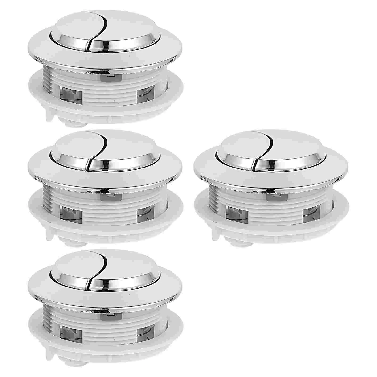 

4 Pcs Simple Toilet Tank Button Bowl Replacement Fill Valve Pp Pusher Flush Buttons