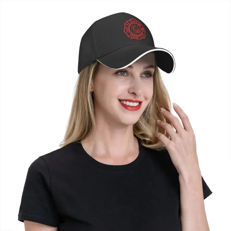 Fashion Red Fire DEPT Departments Baseball Cap for Women Men Adjustable Dad Hat Performance