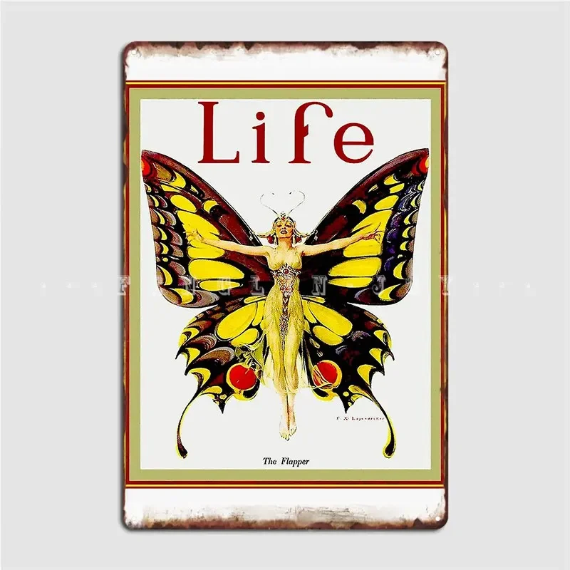 Life Vintage 1922 Flapper Advertising Print Metal Sign Wall Cave Pub Garage Classic Garage Decoration Tin Sign Poster