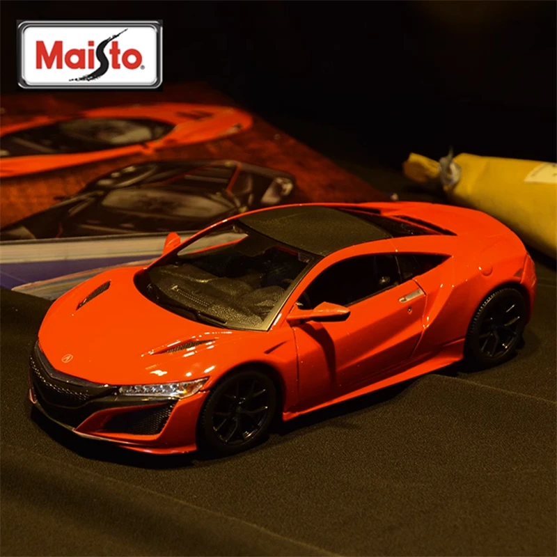 

Maisto 1:24 2018 ACURA NSX Alloy Sports Car Model Diecasts Metal Racing Car Model High Simulation Collection Childrens Toys Gift