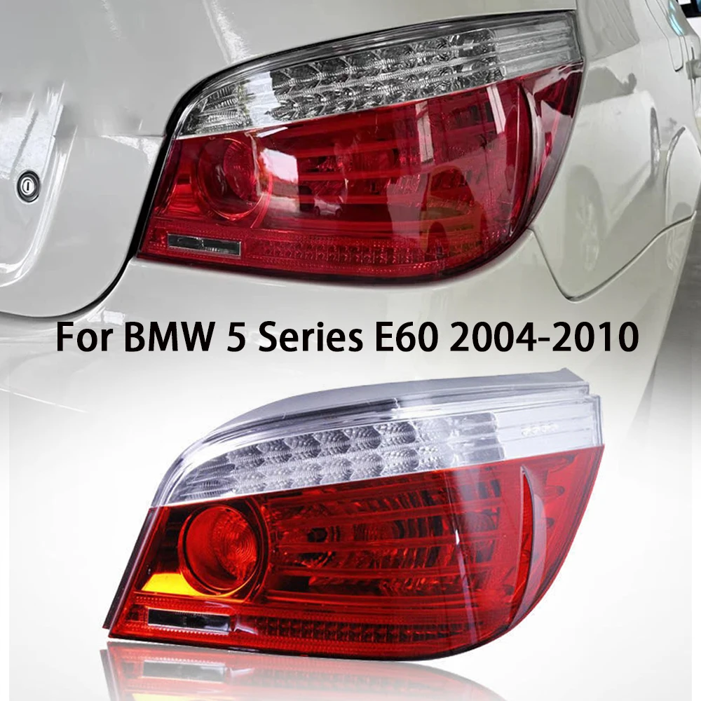 2 Pcs LED Tail Lamp Back Light Assembly For BMW 5 Series 2003-2010 E60 520 523 528 530 535 545 Rear Turn Signal Warning Lights