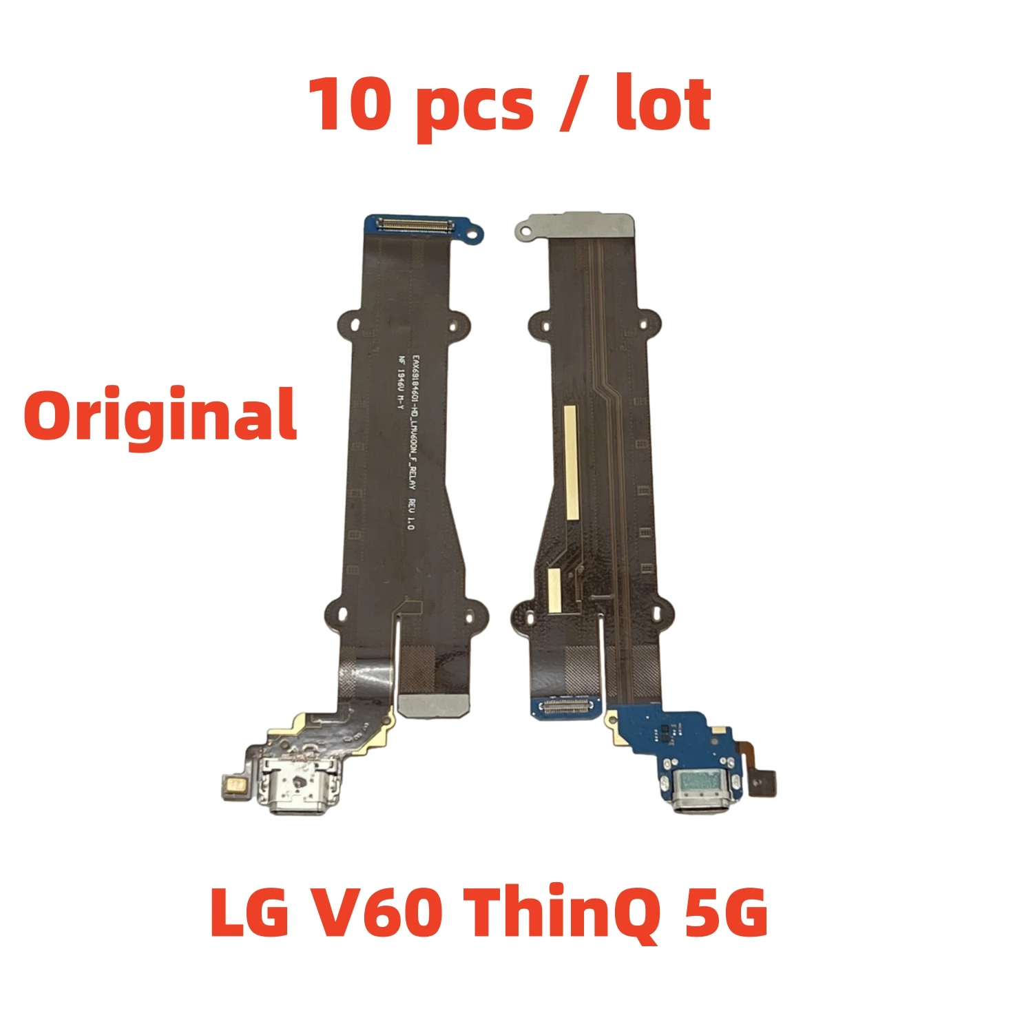 

10 Pcs/Lot USB Charger Dock Connector Board Charging Port Flex Cable For LG LM-V600 LMV600EA V600 V60 ThinQ 5G