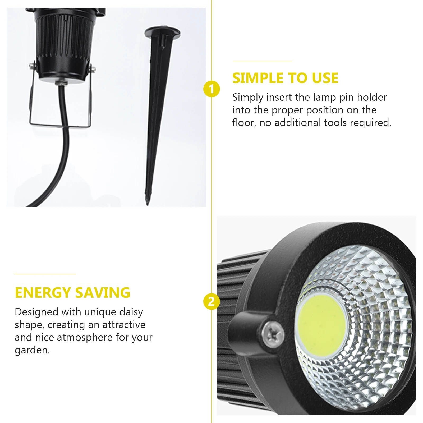 

10Pcs Waterproof Yard Insert Light Adjustable Outdoor Ground Lamp for Villas Gardens Scenic Spots LED Light LED Lawn Stick Lamps