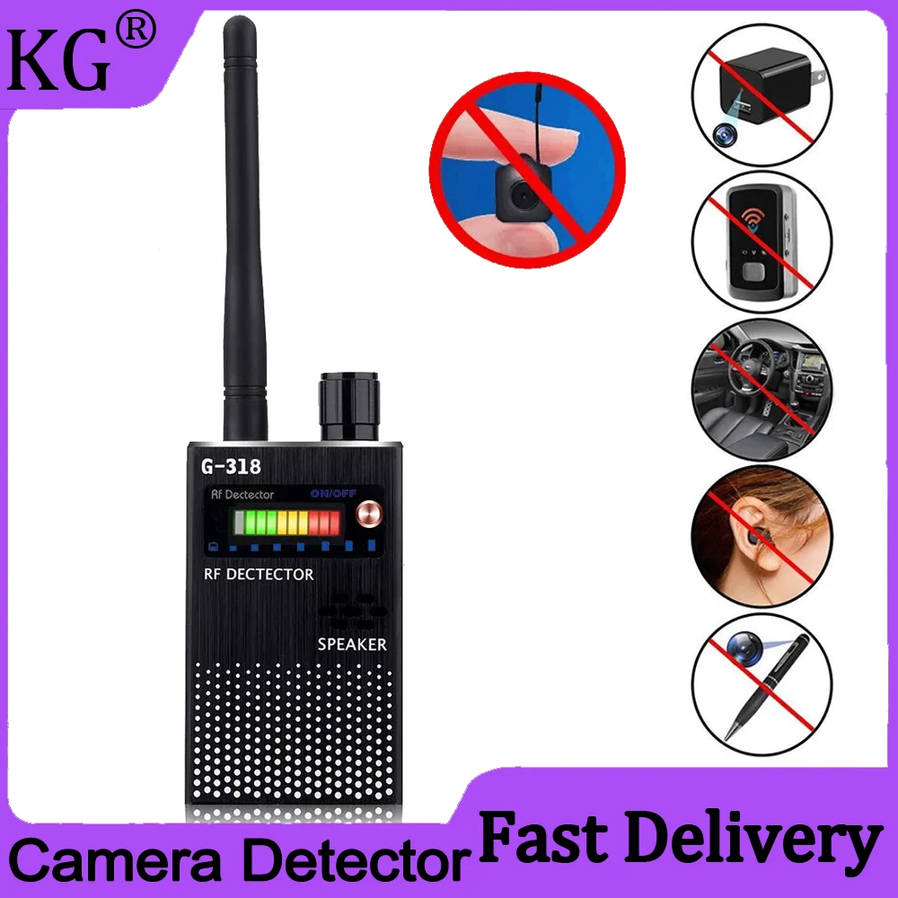 Detektor sinyal Anti Maling, pemindai GPS kamera tersembunyi Audio Gsm pelacak Gps pemindai Bug perangkat mata-mata detektor sinyal