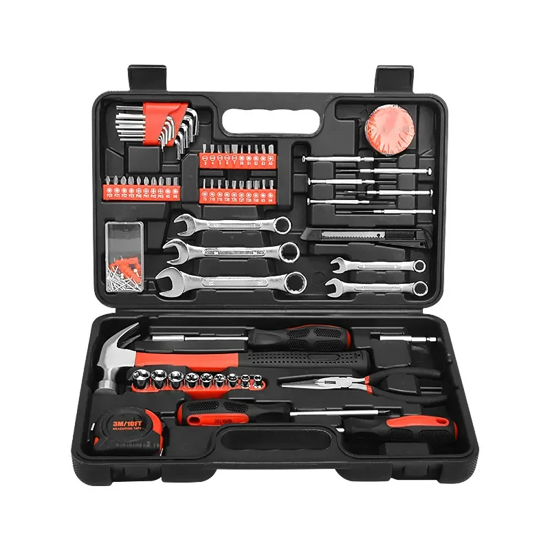 146 Pcs Multifunctional Tool Set with Handle Hardware Kit for Car Repair Home Maintenance Storage Box
