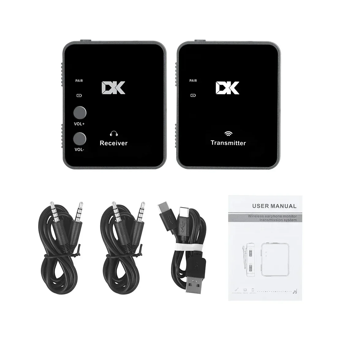 

DK IWH-1 2.4G Wireless System Earphone Monitor Rechargeable Transmitter Receiver Strong Compatibility Guitar Parts & Accessories