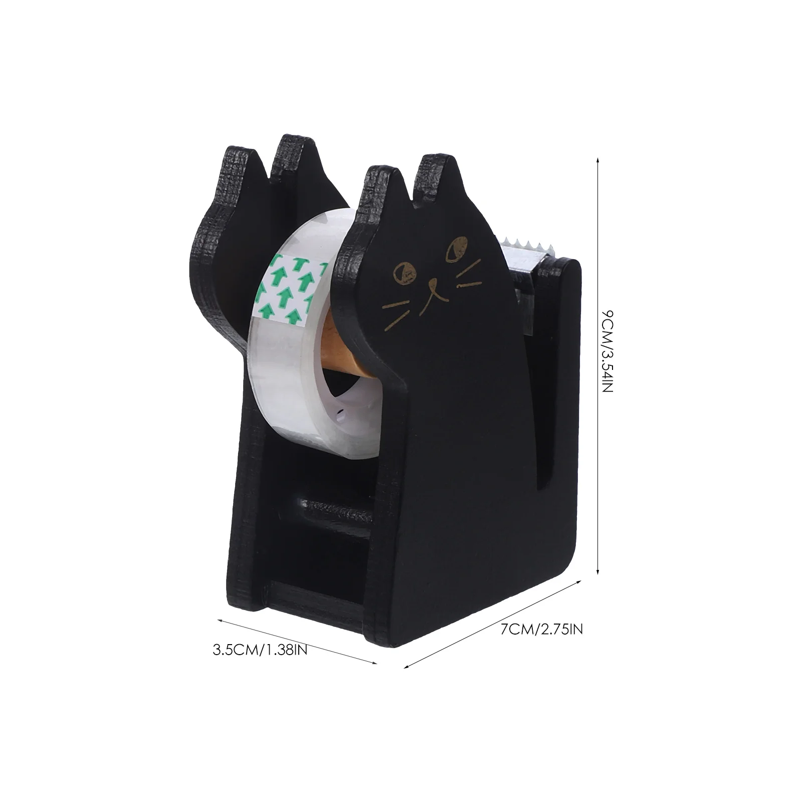 

2 Pcs Cartoon Animal Tape Holder Practical Dispenser Adhesive Kawaii Wooden Family Event Scrapbooking