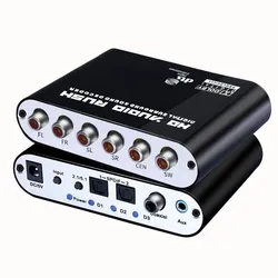 Decodificatore Audio HD CH a 5.1 canali SPDIF coassiale a 6RCA DTS AC3 amplificatore digitale ottico convertitore analogico adattatore DAC per PS3 TV