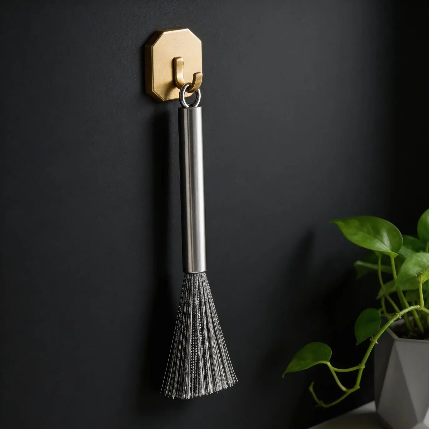 G6 Stainless Steel Wire Kitchen Brush with Durable Handle And Hang Hook for Cleaning Dish Pot Stove Plate