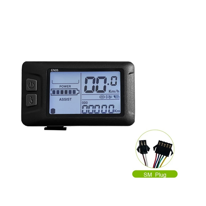 Ebike LCD-EN05 Display Control 24/36/48V Speedometer Wired SM Plug Bike Accessories