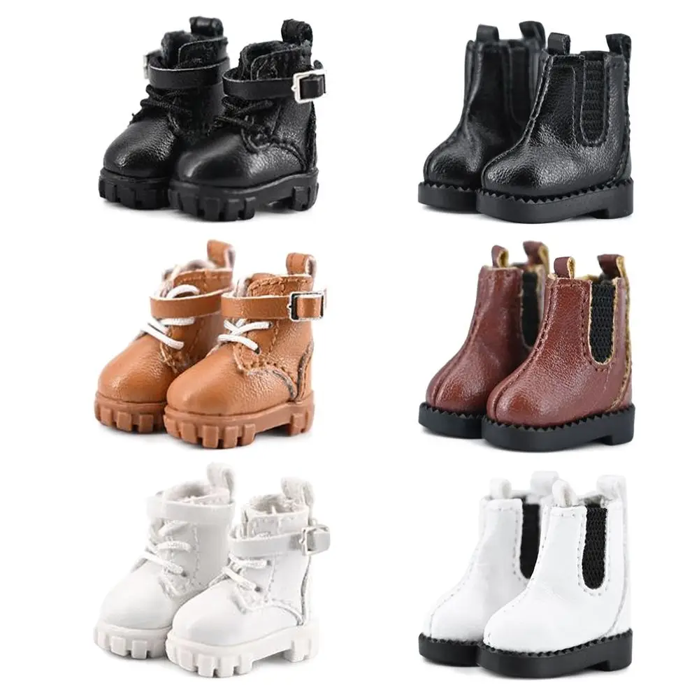 PU Leather Handsome Shoes Boots Casual Wear 3 Colors Doll Jk Shoes DIY Handmake Doll Boots for 1/11 OB11 Doll Doll Accessories
