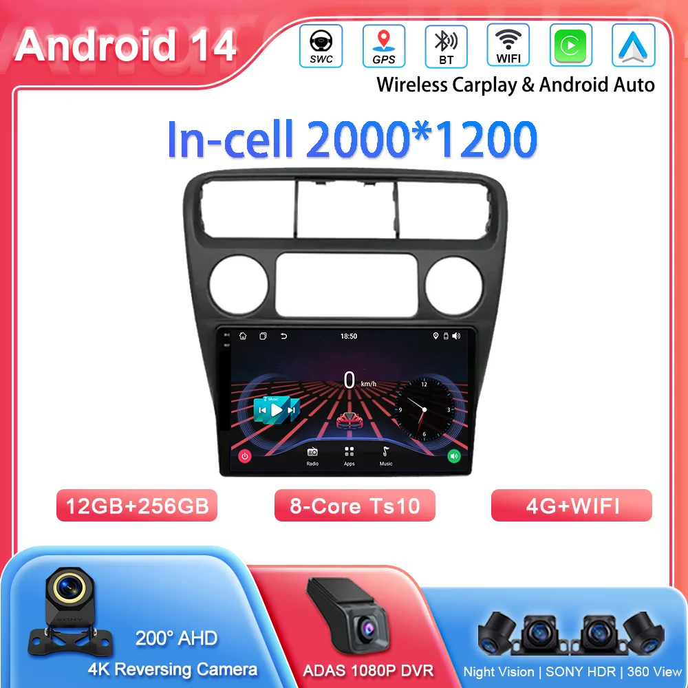 

Android 14 Car DVD Carplay For Honda Accord 6 1997 -2002 Auto Radio Stereo QLED Screen GPS Navigation Multimidia Player NO 2Din