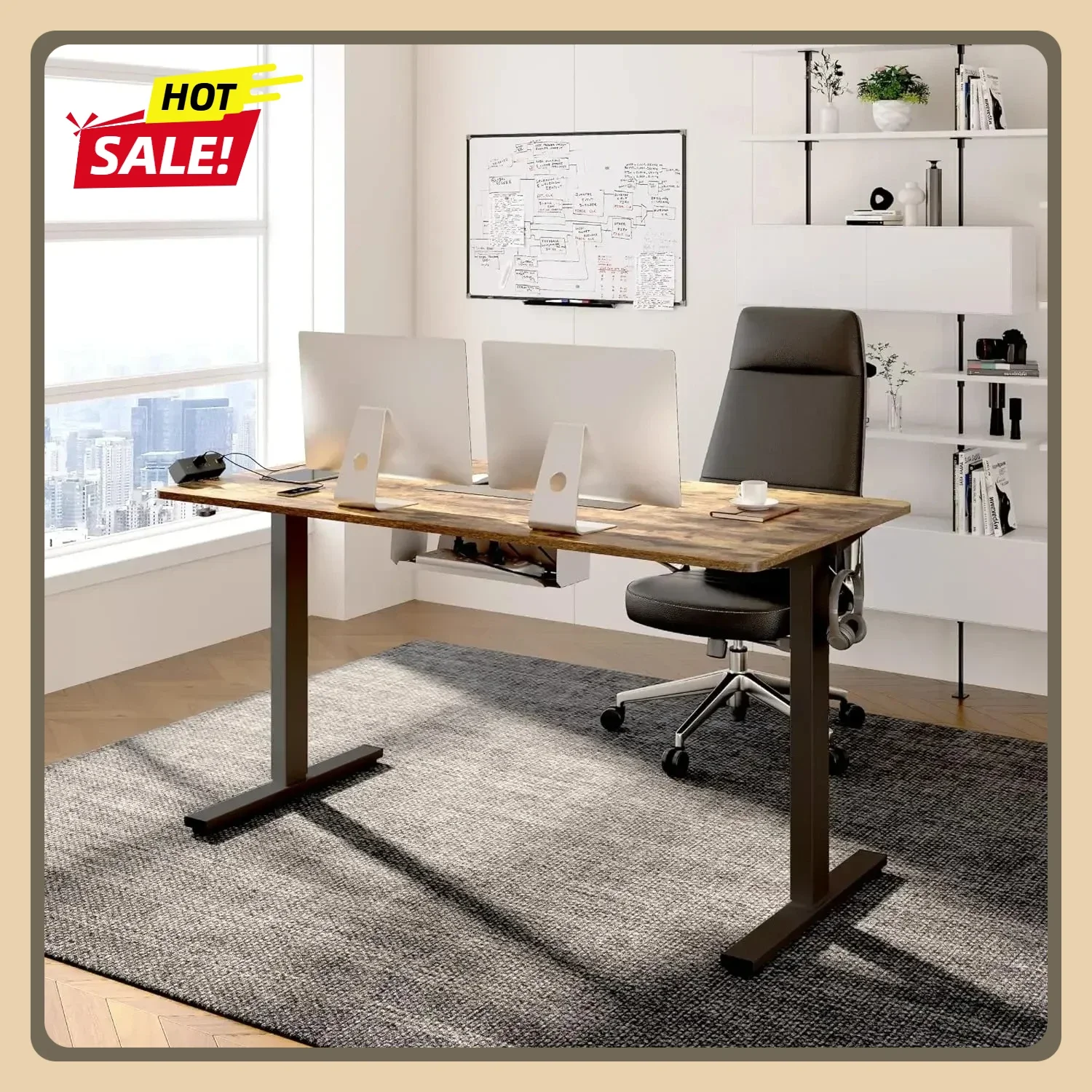 

Бестселлер: Электрический регулируемый по высоте стол-трансформер EN2 55 x 28 дюймов (цельная столешница, цвет рустик-коричневый, 2 упаковки)