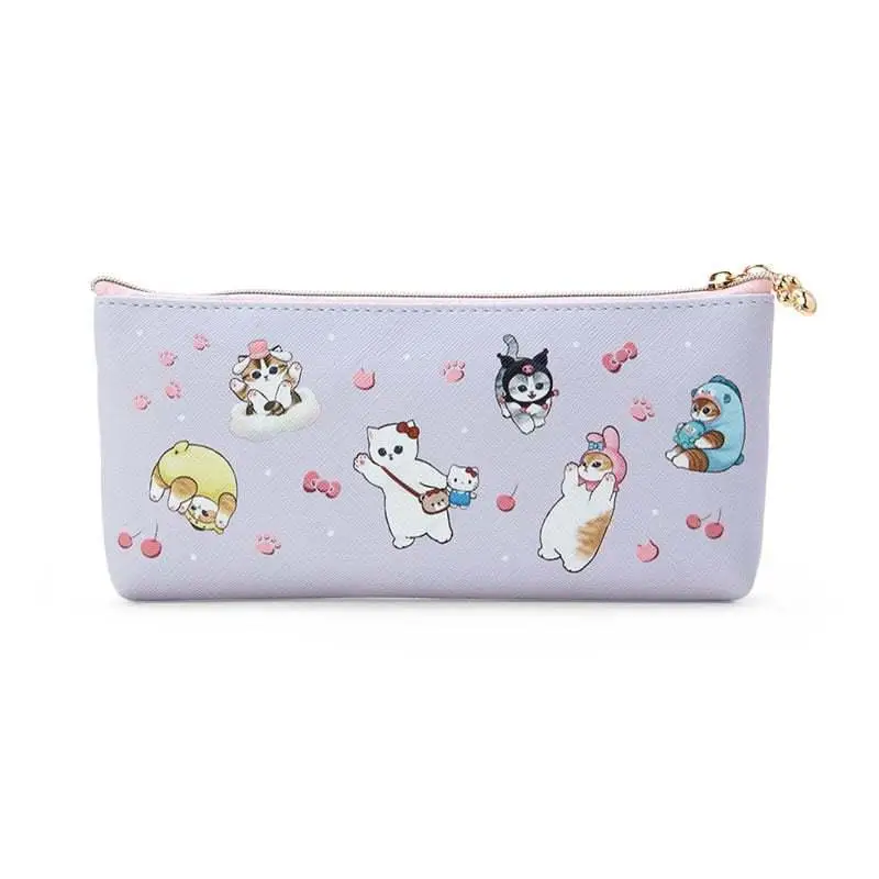 Kawaii Cute Mofusand astuccio per matite borsa per cancelleria borsa per cosmetici Pu Cortex studente regalo di compleanno di grande capacità per