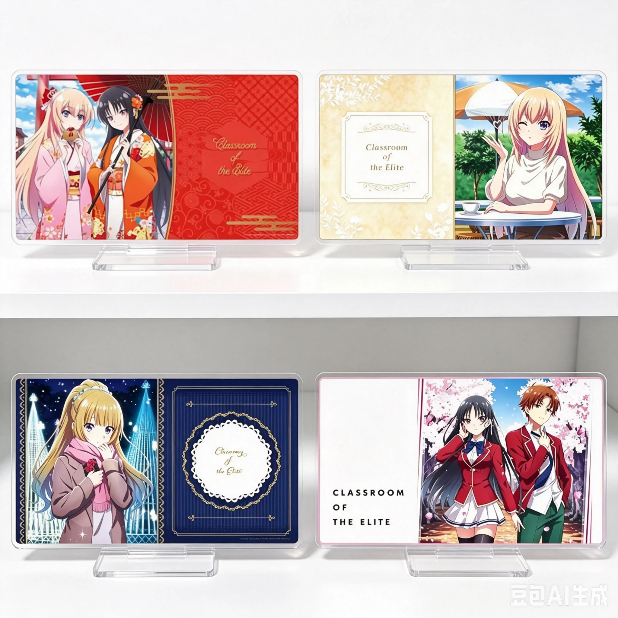15cm Anime Acrylic Stand Model Classroom Of The Elite Bookshelf Decoration High Definition Images As A Gift For Fans Keychain