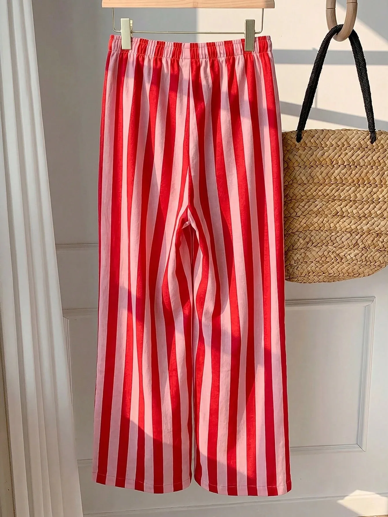 2026 Neue Damen-Hose mit roten Streifen für Sommer und Herbst, Alltagskleidung für den Arbeitsweg, bequem, modisch, elegant, für Halloween und Weihnachten – Detail 3